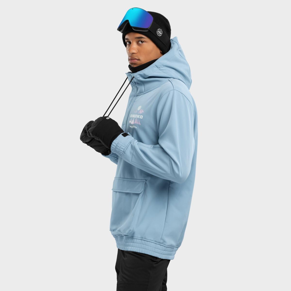 SIROKO - Veste de Snowboard avec Poche Kangourou W3 Prags