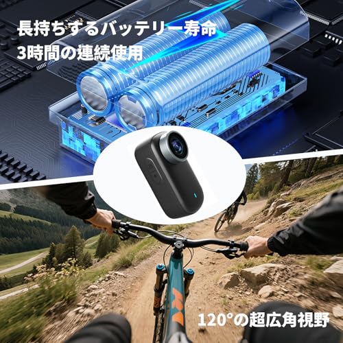 4Kアクションカメラ 小型ウェアラブルカメラ 123°広角 800万画素 64GBカード付属 循環録画 IP65防水 クリップ型 ダイビング保護カバー 手ぶれ防止 スマホ対応 軽量 Vlog 旅行 アウトドア ペット 証拠撮影 会議商談 授業 旅行 スマホ対応 日本語取扱説明書