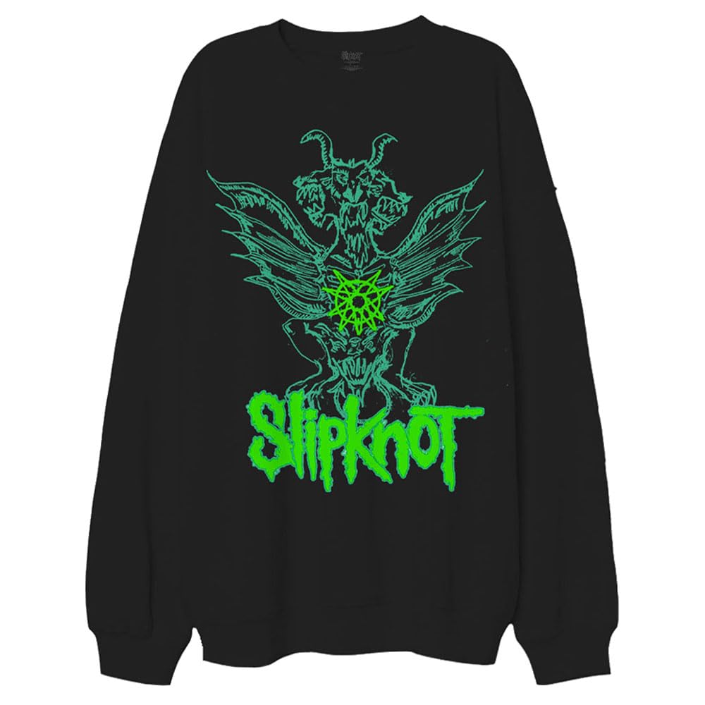 Rock Off officially licensed products Slipknot Green Demon Oversized Sweatshirt M