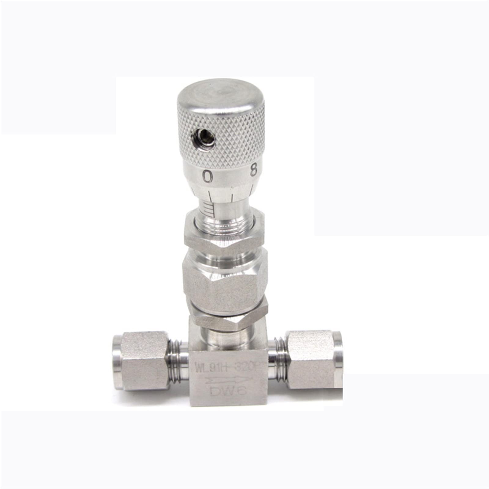 Vanne de régulation de débit 32MPA vanne à pointeau DW6 acier inoxydable micro vanne