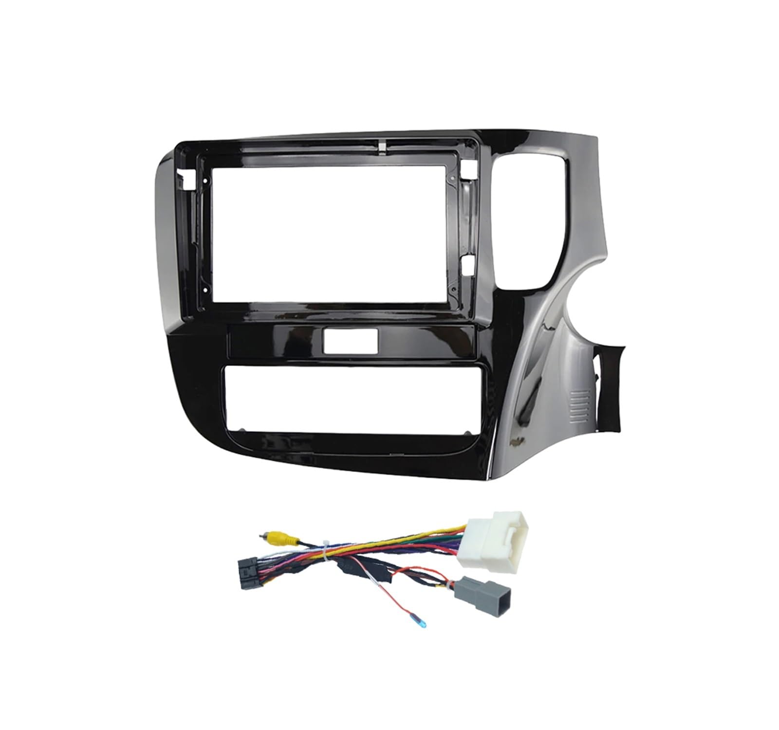 Marco plástico Radio Adaptador Panel Radio Android Marco Coche 9/10,1 Pulgadas Kit Instalación para Mitsubishi para Outlander 3 2012-2021