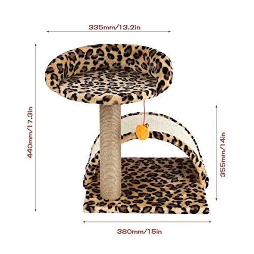 Moldura para escalada de árvore de gatos para animais de estimação, brinquedo com formato de bola de