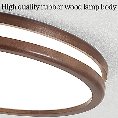 Lámpara de techo de madera de caucho natural con acabado minimalista 6