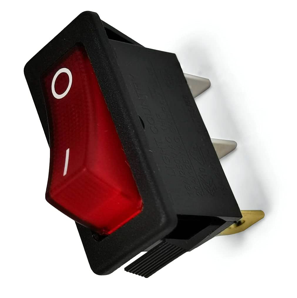 Rocker Switch Lighted On Off Fits Electric Fireplaces