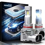 NINEO Mini 9005 LED Headlight Bulbs w/Wireless Design | 100% Direct Insertion | Hb3 All-in-One Conversion Kit ZES Chips 10000LM 6500K Cool White