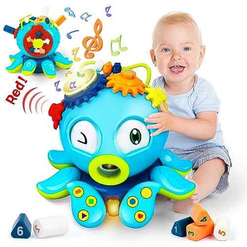 Image of UNIH Crawling Octopus Baby Toys 18 Months-3 Years Large Baby Activity Octopus Early Learning Educational Toy with Light & Sound Birthday Toy for Infant Toddler Baby 18 Months-3 Years Boy Girl