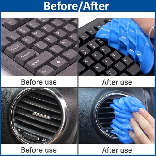 Image of UCRAVO 1 Piece Cleaning Gel for Car AC Vent Accessories Dust Keyboard Cleaner Super Clean Gel Cleaner Kit Reusable Dust Remover Multipurpose Interior Dust Cleaning | Dashboard Gap Corner Cleaner
