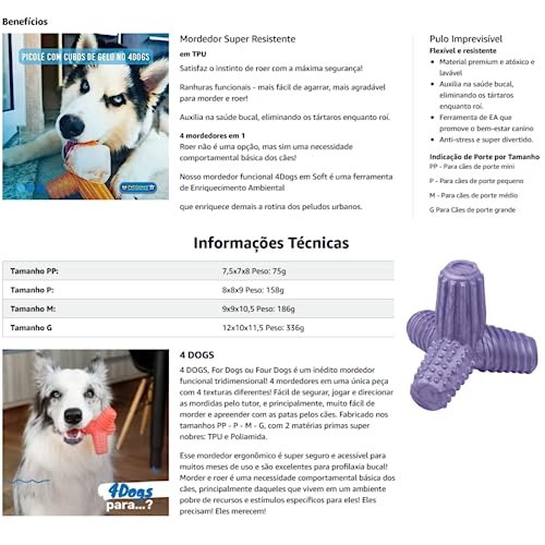 Pet Games Mordedor Tridimensional 4 Dogs Laranja Tamanho G Para Cães