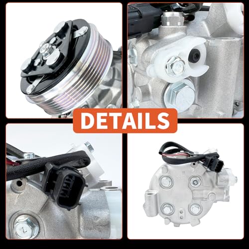 Image of Air Conditioner AC Compressor with Clutch Fit for Honda Civic 2012-2015 | Compatible with Acura ILX 2013-2015 2.0L,Replaces CO9779C,38810R1AA01