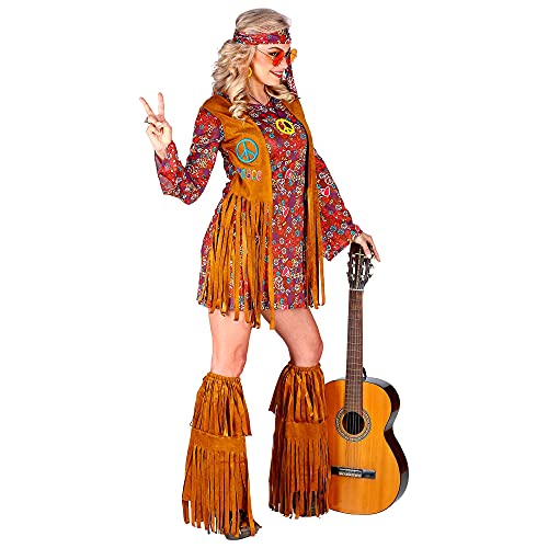 Widmann - Hippie Costume, Dress, Cardigan, Headband, Fringe Boots, Flower Girls, Fancy Dress Party, Carnival - Image 4