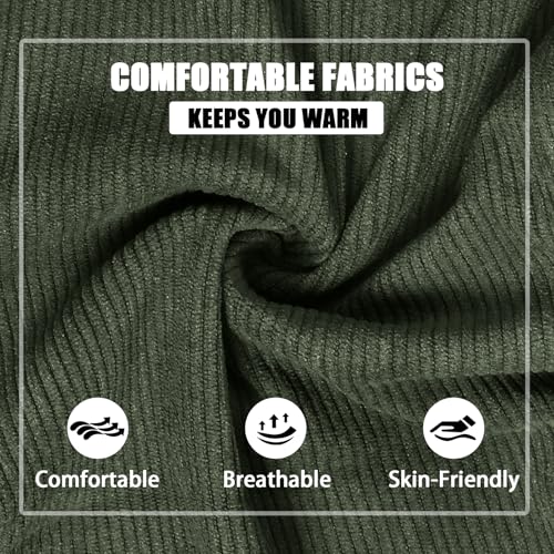 Men's Corduroy Pants Slim Casual Straight Pants Mens Vintage Comfort Flat Front Classic with Pocket Cargo Pants3