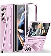 Miimall Lederhülle Kompatibel mit Samsung Galaxy Z Fold 5 Hülle mit Pen Stifthalter, Fold 5 Hülle...