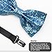Luckyvestir Men's Bowtie, Sequin Bow Tie for Men Pre-Tied Adjustable Sparkly Bow Tie for Party Banquet Wedding (Light Blue)