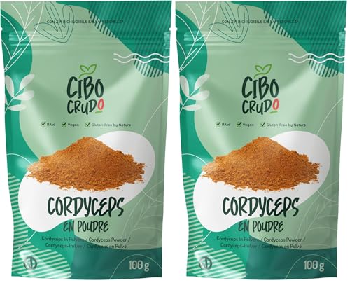 Cordyceps Sinensis Bio en Poudre 100g lot de 2 : Champignon cru vitalité