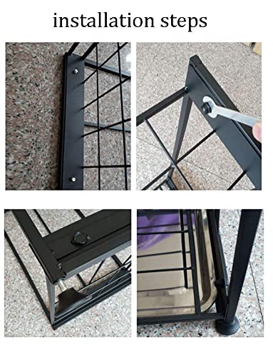 Support de rangement pour parapluie noir LUNEZY pour sol sec avec bac intégré