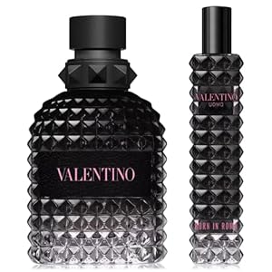 Valentino Uomo Born in Roma 2-Piece Travel Gift Set For Men, (3.4 Oz Eau De Toilette Spray + 0.50 Oz Travel Spray)