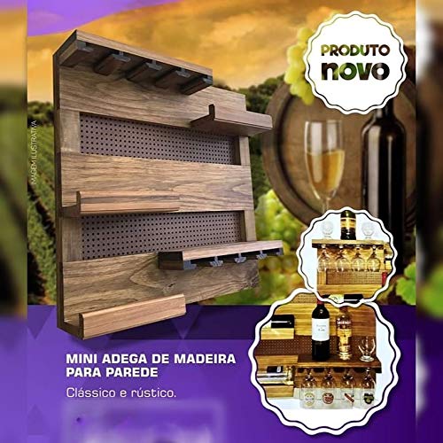 / Art & Lar/Adega de Parede Bar Vinhos Whisky Taças