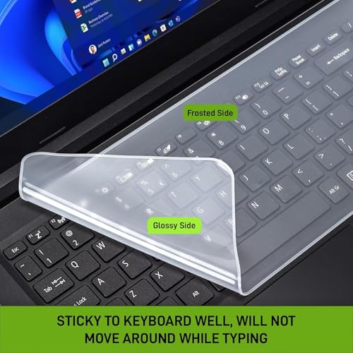 Image of Gizga Essentials Universal 14.1 Inch Laptop Keyboard Protector Skin| Transparent Silicone Laptop Keyboard Cover|Flexible Spill-Resistant Dustproof Keyguard for HP Dell Lenovo Acer ASUS Toshiba