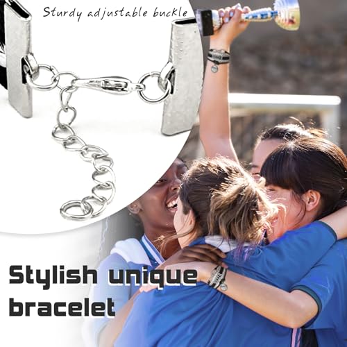 Image of Gymnastics Bracelets for Girls Gifts for Teen Girls,Teams Initial Charm Jewelry,Sport Ballerina Birthday Christmas Gifts