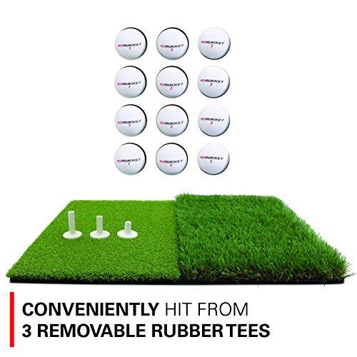 image for Rukket Sports Rukket Tri-Turf Golf Hitting Mat Attack | Portable Drivi