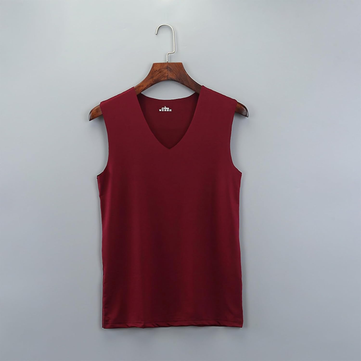 Men's Ice Silk Tank Top Traceless Thin Undershirts V-Neck Sleeveless A-Shirt Basic Athletic Bodybuilding Vest