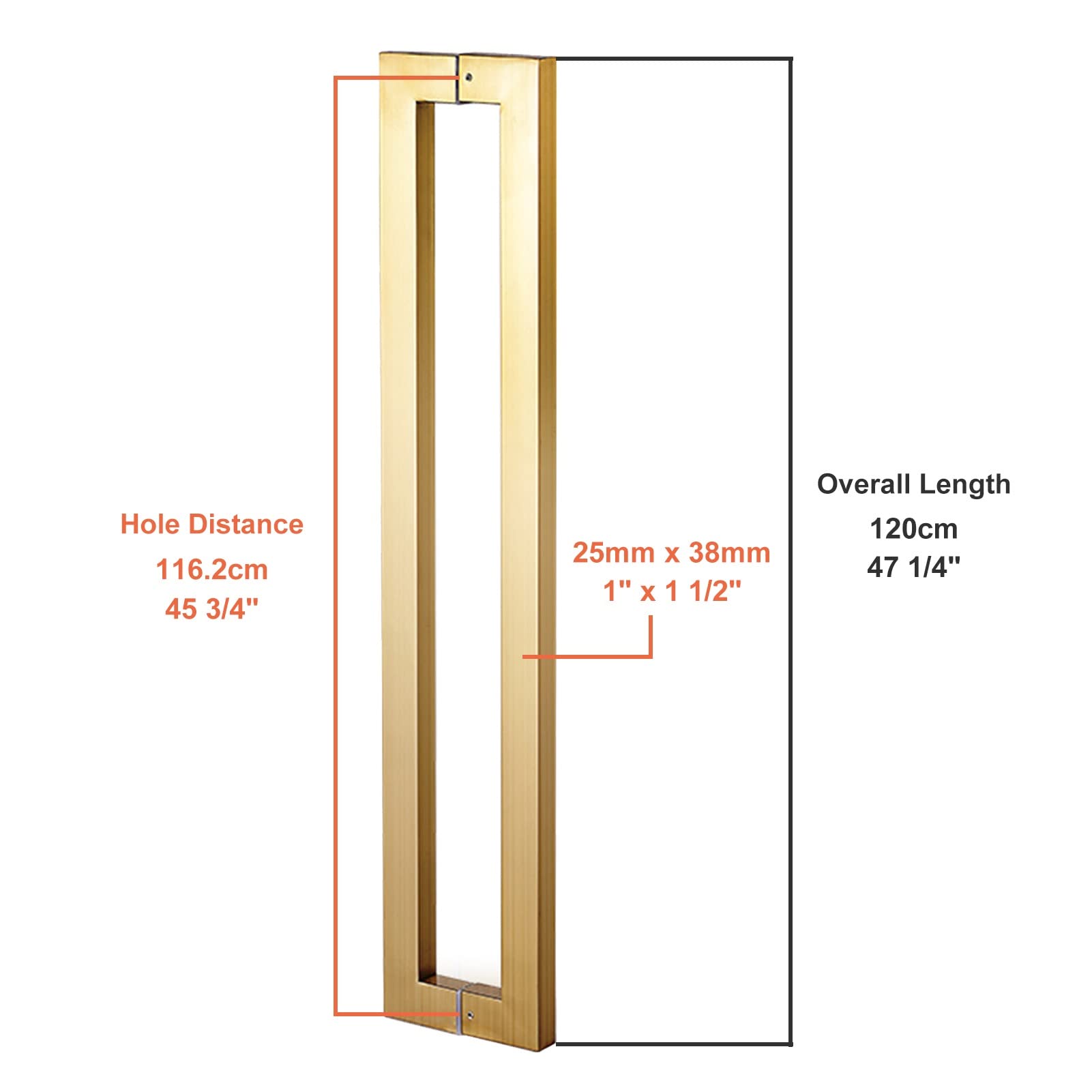 Manilla para Puertas correderas de Cristal y Madera, Juego de manillas de Doble Cara para Empujar y Tirar, para Uso Interior y Exterior.