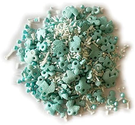 Sprinkletti - Snowy Night - Mini Pouch - 30g. This White & Silver Christmas shapes & sprinkles is ideal for all of your festive themed cakes & bakes. Just enough for a single bake. (Snowy Night)