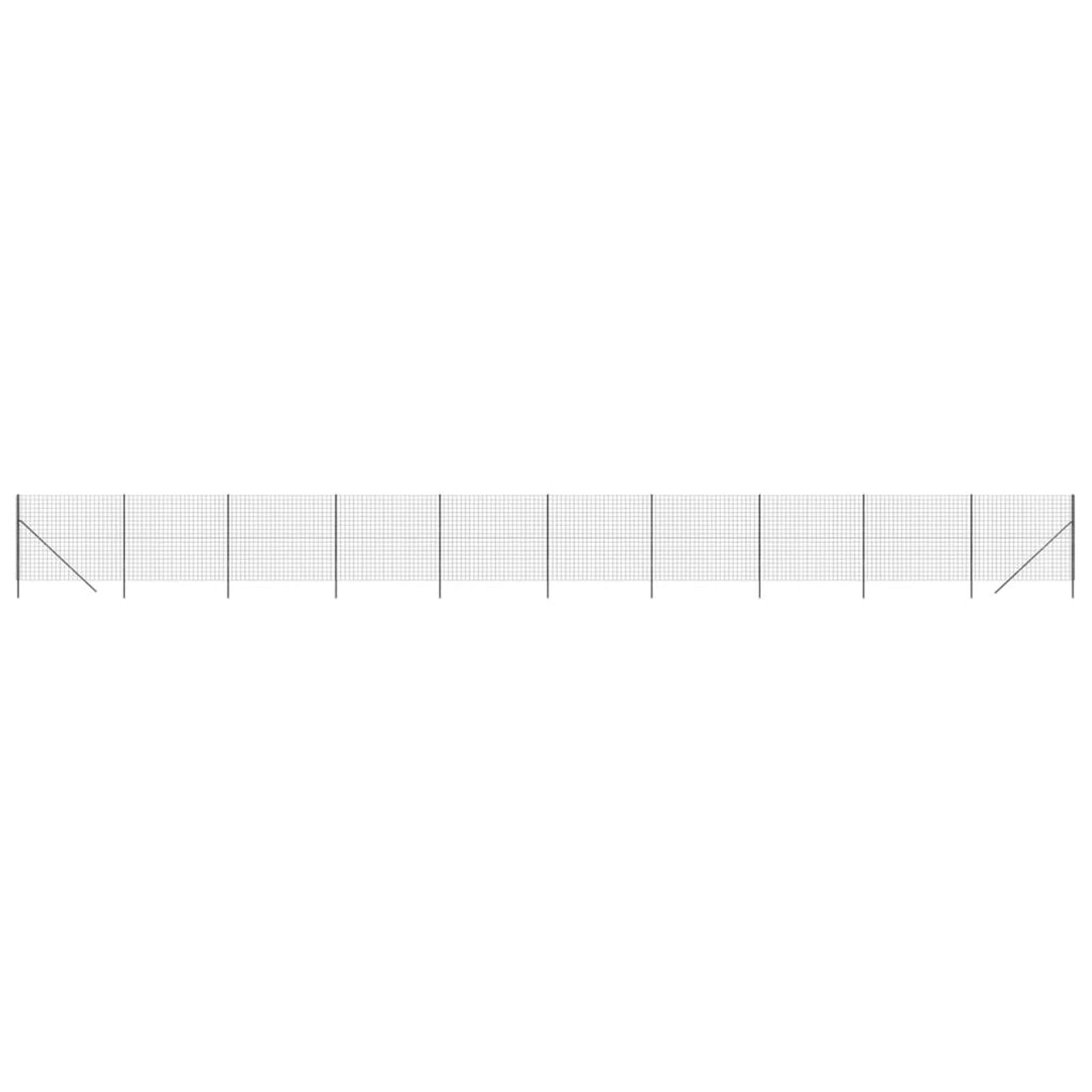 JUDYY Cerca de Alambre de Acero galvanizado Gris Antracita 2,2x25 m, Malla Metalica, Malla Alambre, Alambre para Conejos, Vallas De Obra, Mallas para Gallinero 154239