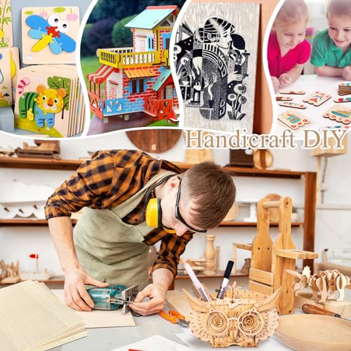 36 Pack Basswood Sheets,12"x12"x1/8" 3mm Basswood Plywood,Craft Wood,Unfinished Wood,for DIY Ornaments and Model Engraving, Wood Burning, Architectural Models, Drawing、Wood for Laser Cutting - Image 4