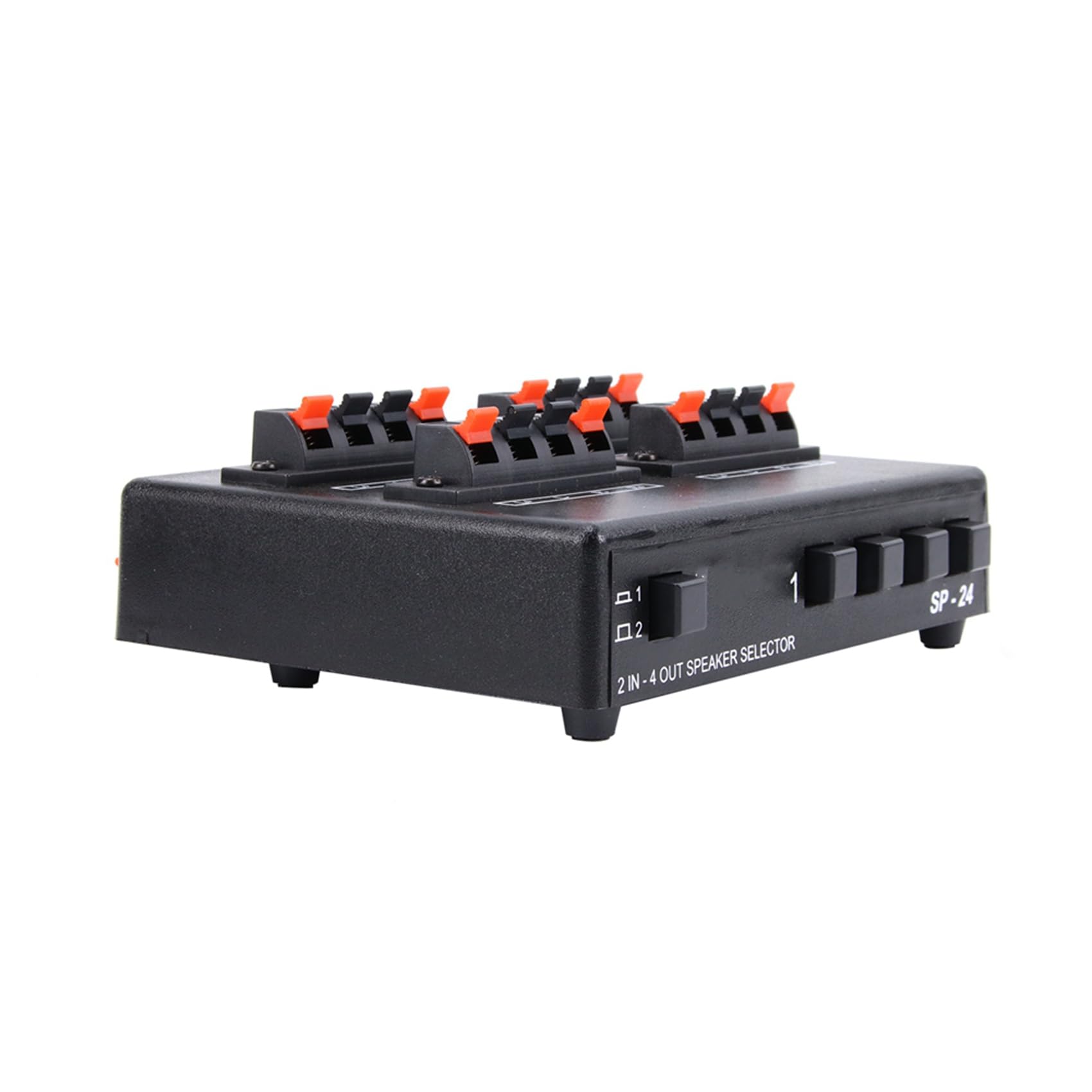 2 interruttori audio stereo SP-24 Mini 2 in 4 -OUT, commutatore amplificatore, splitter altoparlante