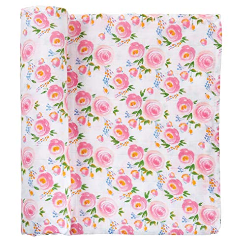 Mud Pie Rose Bud Swaddle Blanket