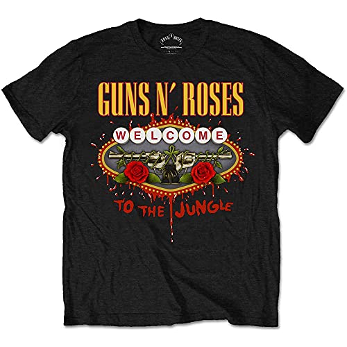 Rockoff Trade Guns N' Roses Welcome to The Jungle T-Shirt, Noir, M Homme