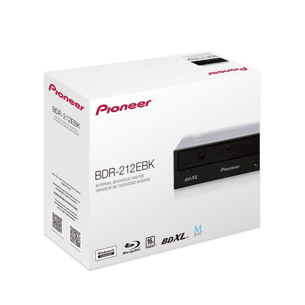 Pioneer BDR-212EBK 16X interne SATA Blu-ray, DVD, CD Brenner mit BDXL und M-Disc Unterstützung (Schwarz)