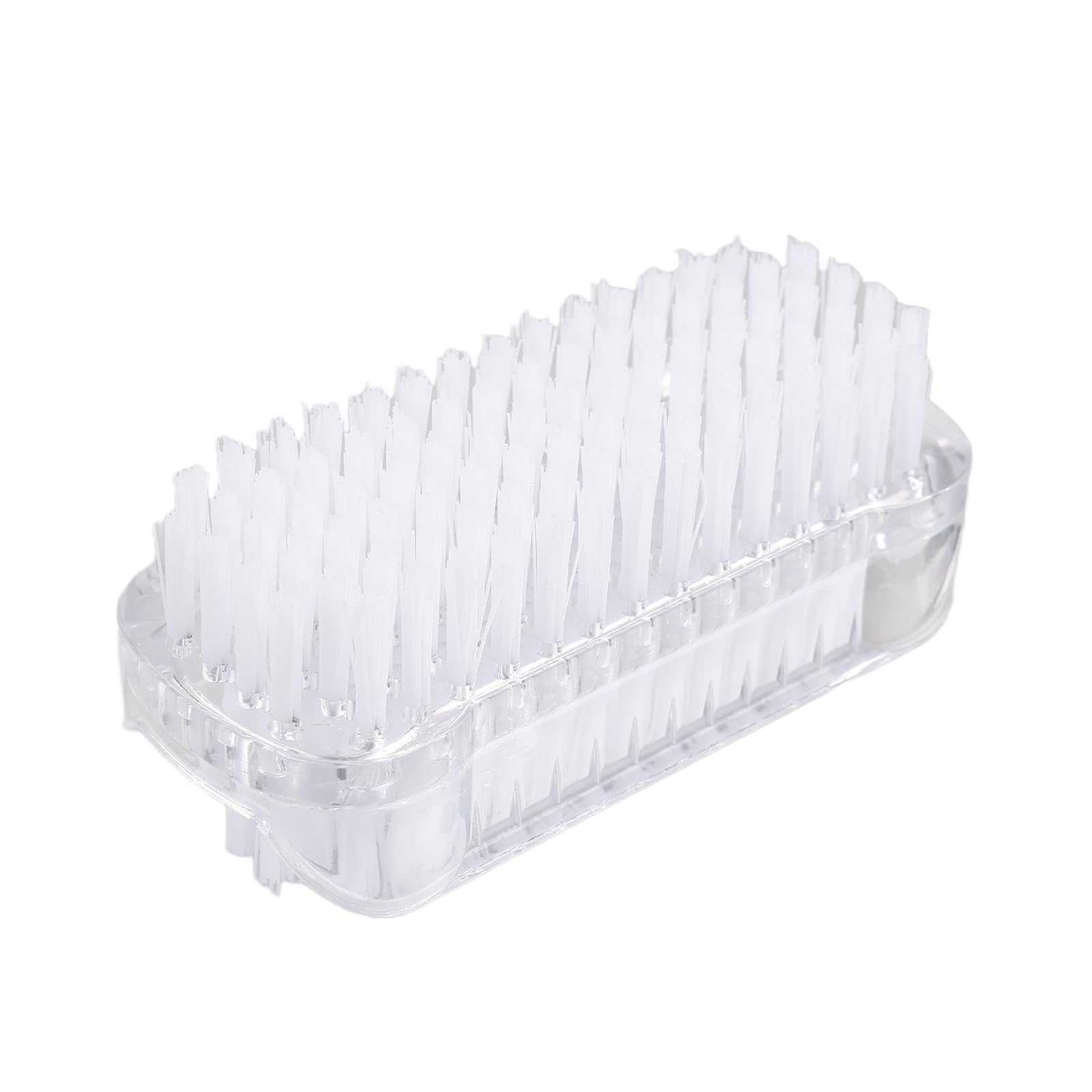 Larcele 6pcs Nail Brush Double Sided Plastic Hand Scrubbing Cleaning Brush for Cleaning Hand Toes Nail Home Garden Salon use MJS-04 (Transparent) - Image 3