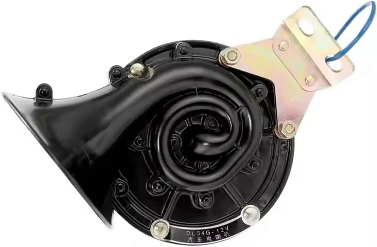 A 130db Ultra-loud 12v Car Horn Alarm Snail Horn Compatible with Automotive Equipment with Wire Chrome Snail Horn
