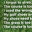 Golf Excuses