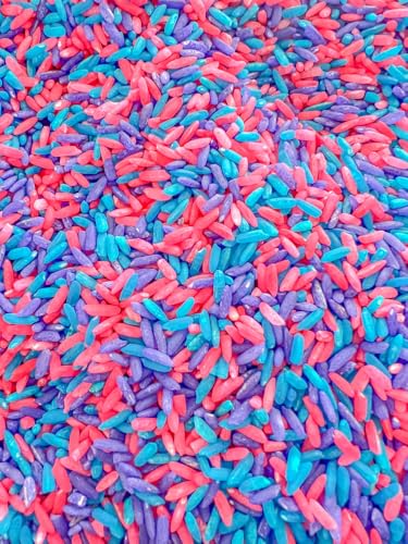 Image of Sensory Bin Filler for Sensory Table - Colored Rice for Sensory Play (Unicorn Rice)