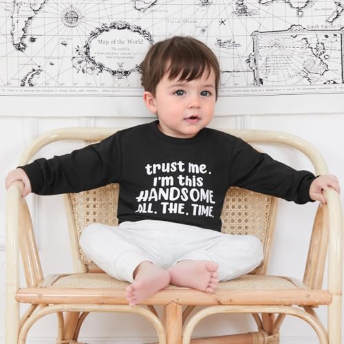 Toddler Baby Boy Fall Clothes Letter Print Long Sleeve Sweatshirt Elastic Pants Cute Kids Winter Outfits2