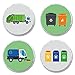 MAGJUCHE Garbage Trash Truck Party Candy Stickers, Boy Birthday Party Supplies, Sticker Labels for Favors, Decorations, Fit Hershey's Kisses, 304 Count