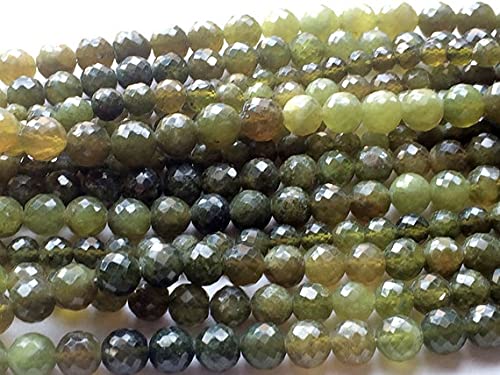 Grenat vert naturel contre les imitations : authentiques perles vessonite rondelles facettées