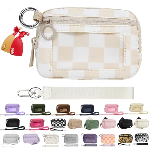 Iris Wallet Zip Card Case with ID Window, Wristlet Wallet for Women (C6+2PCS * Key Case)