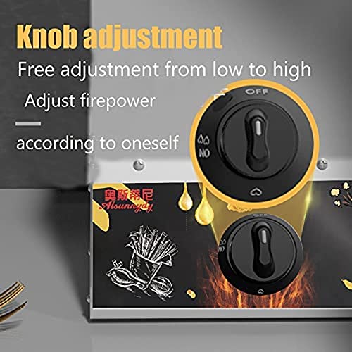 Fritadeira a gás de dois cilindros, fritadeira comercial de 22 litros e 2 cestas de fritar Fritadeir