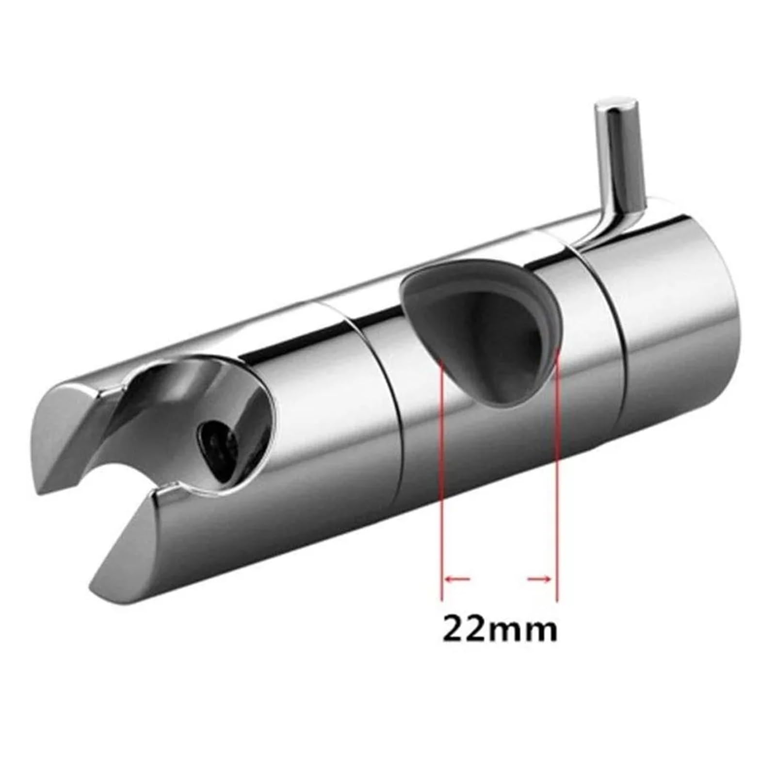 GUYTRM Uchwyt na słuchawkę prysznicową do łazienki, regulowany, podnoszony, dysza, płaski, 20 mm, 22 mm, akcesoria łazienkowe, praktyczne wyposażenie domu lingli(Black 22mm)