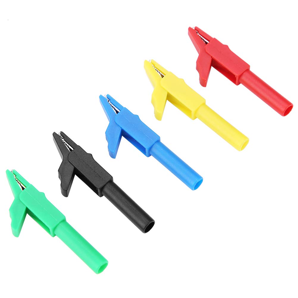 Respicefinem Metal Bath Plug 9. 0×7. 0×1. 0 P2007 5Pcs Insulated Plug in Clips 15A 300V for 4Mm Banana Plug Copper Clip Plated Brass