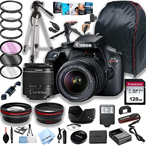 Canon EOS Rebel T100 DSLR con lente 18-55mm y kit 42 piezas miniatura 1