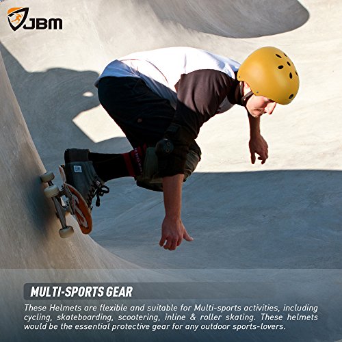 JBM Skateboard Helmet Impact Resistance Ventilation for Multi-Sports Cycling Skateboarding Scooter Roller Skate Inline Skating Longboard - Thumbnail 2