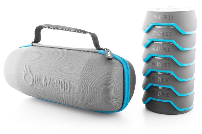PERFORMBETTER+ BlazePod Bundle Trainer Set - Komplettes Reaktionstraining Kit für Trainer und Therapeuten, Inklusive 6 Pods, Adapter und Tragetasche
