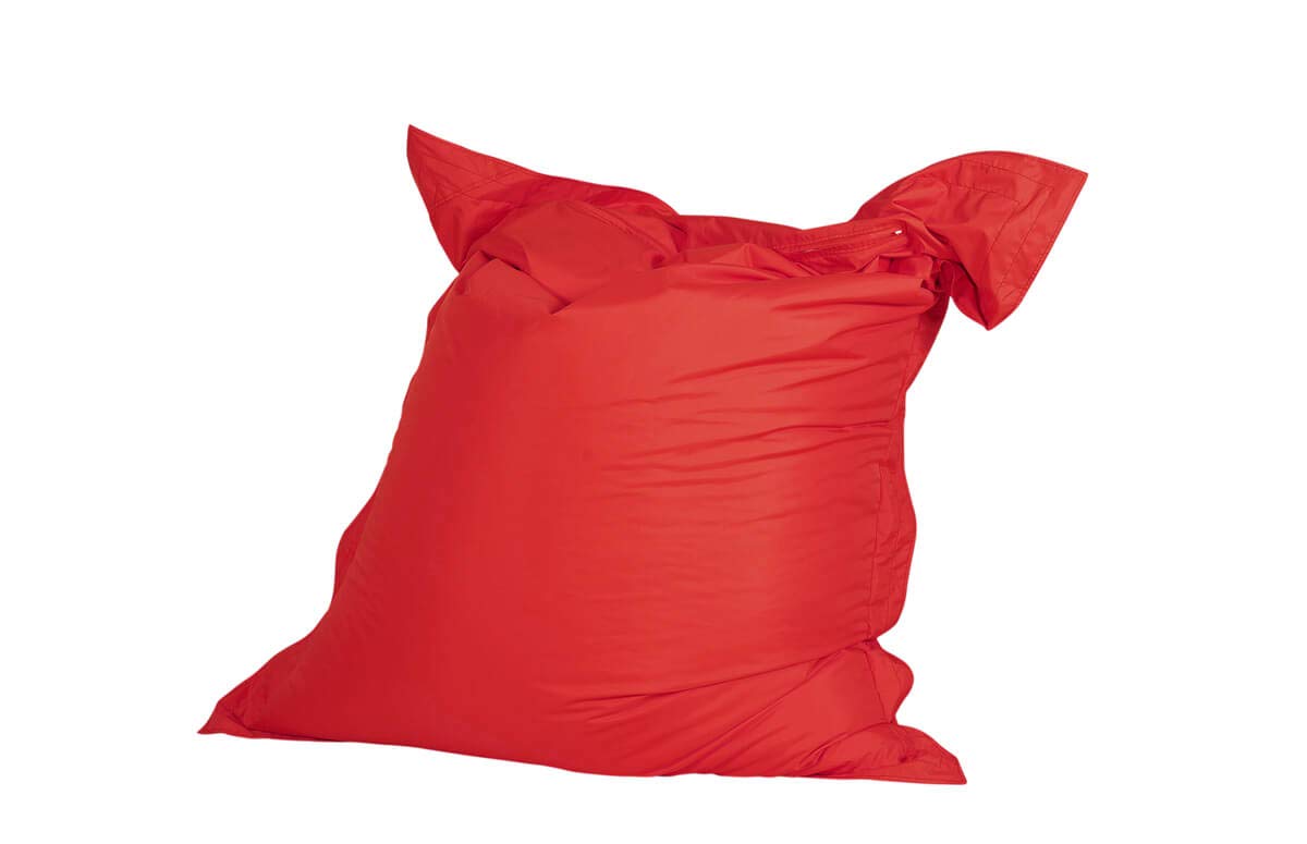BonkersPolyester Jumbo Slab Bean Bag Water Resistant with Beans Filling, 170 x 130 x 30 cm, 1-Piece, Red
