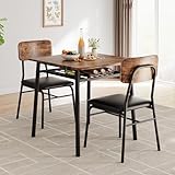 Ensemble table à manger complet pour 2 personnes, idéal pour les petits espaces et appartements: Cet ensemble table à manger avec 2 chaises est la solution parfaite et immédiate pour équiper un coin repas fonctionnel dans les petits espaces, les studios ou les appartements. Conçu spécifiquement pour 2 personnes, il optimise chaque centimètre carré.