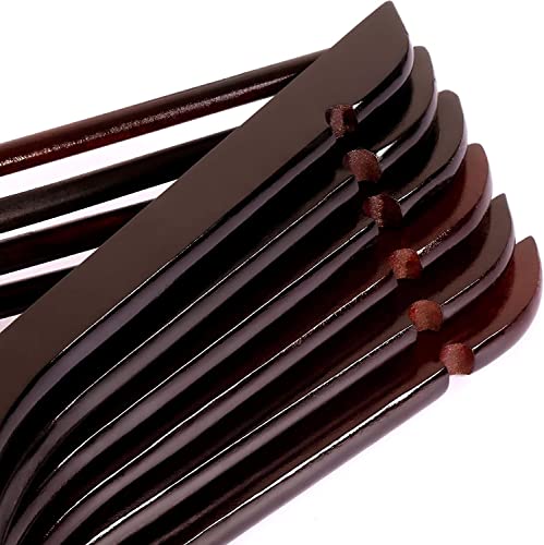 Utopia Home Premium Wooden Hangers 10 Pack - Durable & Slim Coat Hanger - Suit Hangers With 360-Degree Rotatable Hook - Wood Hangers With Shoulder Grooves (Brown Color) #TOP4